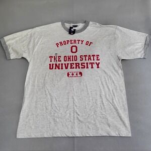 VTG Ohio State University Buckeyes Heather Ringer Tee T-Shirt Size XL NOS NWT